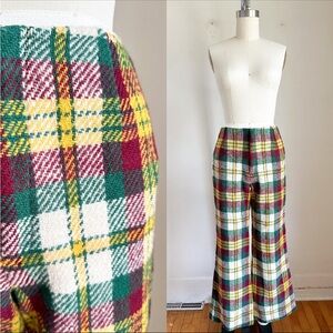 ⭐️3/$30⭐️ (bundle deal) Vintage 1970s Tweed Plaid Pants / 26" waist